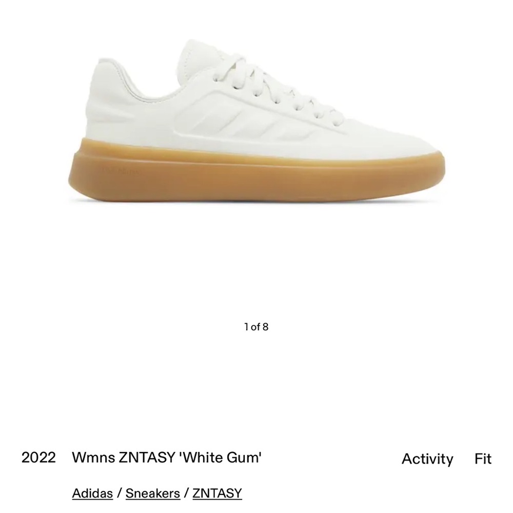 Adidas Zntasy women’s white Sneakers with Tan Sole